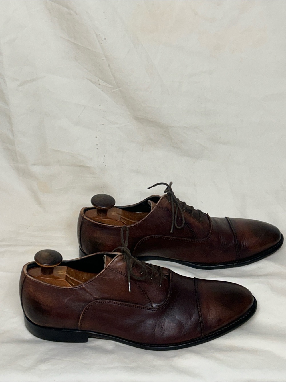 To Boot New York Adam Derrick Brown Leather Cap Toe Oxford Dress Shoes 9.5 - Picture 4 of 10